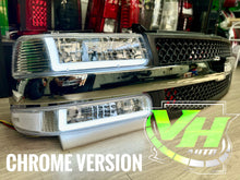 Load image into Gallery viewer, 1999-2002 Chevy Silverado / 2000-2006 Tahoe “Double L SWITCHBACK SEQUENTIAL” LED DRL Headlamps