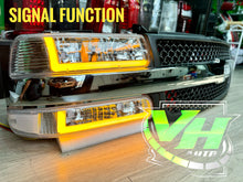 Load image into Gallery viewer, 1999-2002 Chevy Silverado / 2000-2006 Tahoe “Double L SWITCHBACK SEQUENTIAL” LED DRL Headlamps