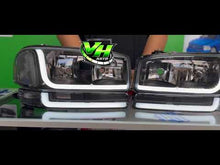 Load and play video in Gallery viewer, 99-06 GMC Sierra Yukon "Double L Bar Switchback" Headlights