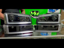 Load and play video in Gallery viewer, 03-06 Chevy Silverado "Switchback Sequential L Bar" Headlights