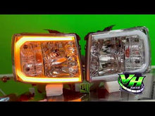 Load and play video in Gallery viewer, 07-13 Chevy Silverado "Switchback Sequential Big C Reflector" Headlights