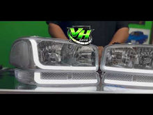Load and play video in Gallery viewer, 99-06 GMC Sierra Yukon "Double L Bar Switchback" Headlights