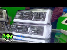 Load and play video in Gallery viewer, 03-06 Chevy Silverado "Switchback Sequential L Bar" Headlights