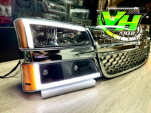 Load image into Gallery viewer, 2003 2006 Chevy Silverado “Big C SWITCHBACK SEQUENTIAL” LED DRL Headlamps