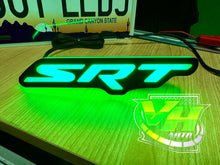 Load image into Gallery viewer, Dodge Jeep Chrysler “SRT”LED RGB Bluetooth Color Changing Emblem