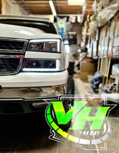 Load image into Gallery viewer, 2003 2006 Chevy Silverado “Big C SWITCHBACK SEQUENTIAL” LED DRL Headlamps