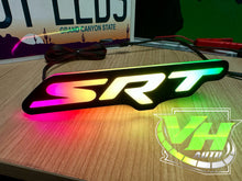 Load image into Gallery viewer, Dodge Jeep Chrysler “SRT”LED RGB Bluetooth Color Changing Emblem