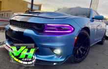 Cargar imagen en el visor de la galería, 15-22 Dodge Charger RGB Bluetooth Color Changing DRL Headlmaps