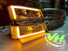 Load image into Gallery viewer, 2003 2006 Chevy Silverado “Big C SWITCHBACK SEQUENTIAL” LED DRL Headlamps