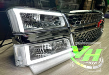 Load image into Gallery viewer, 2003 2006 Chevy Silverado “Big C SWITCHBACK SEQUENTIAL” LED DRL Headlamps