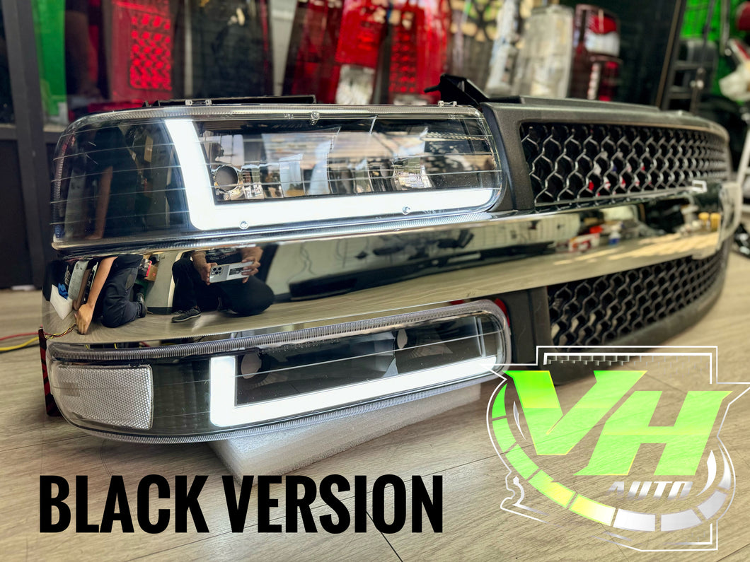 1999-2002 Chevy Silverado / 2000-2006 Tahoe “Double L SWITCHBACK SEQUENTIAL” LED DRL Headlamps