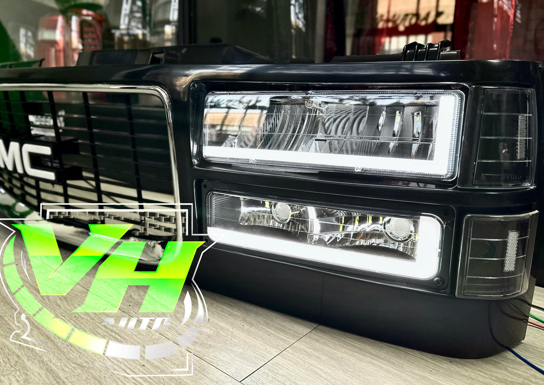 88-98 Chevy Silverado Tahoe Blazer, GMC Sierra Yukon LED “L Bar LED Reflector” Headlights