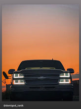 Load image into Gallery viewer, 2003 - 2006 Chevy Silverado LED DRL &quot;F” Bar Headlamps
