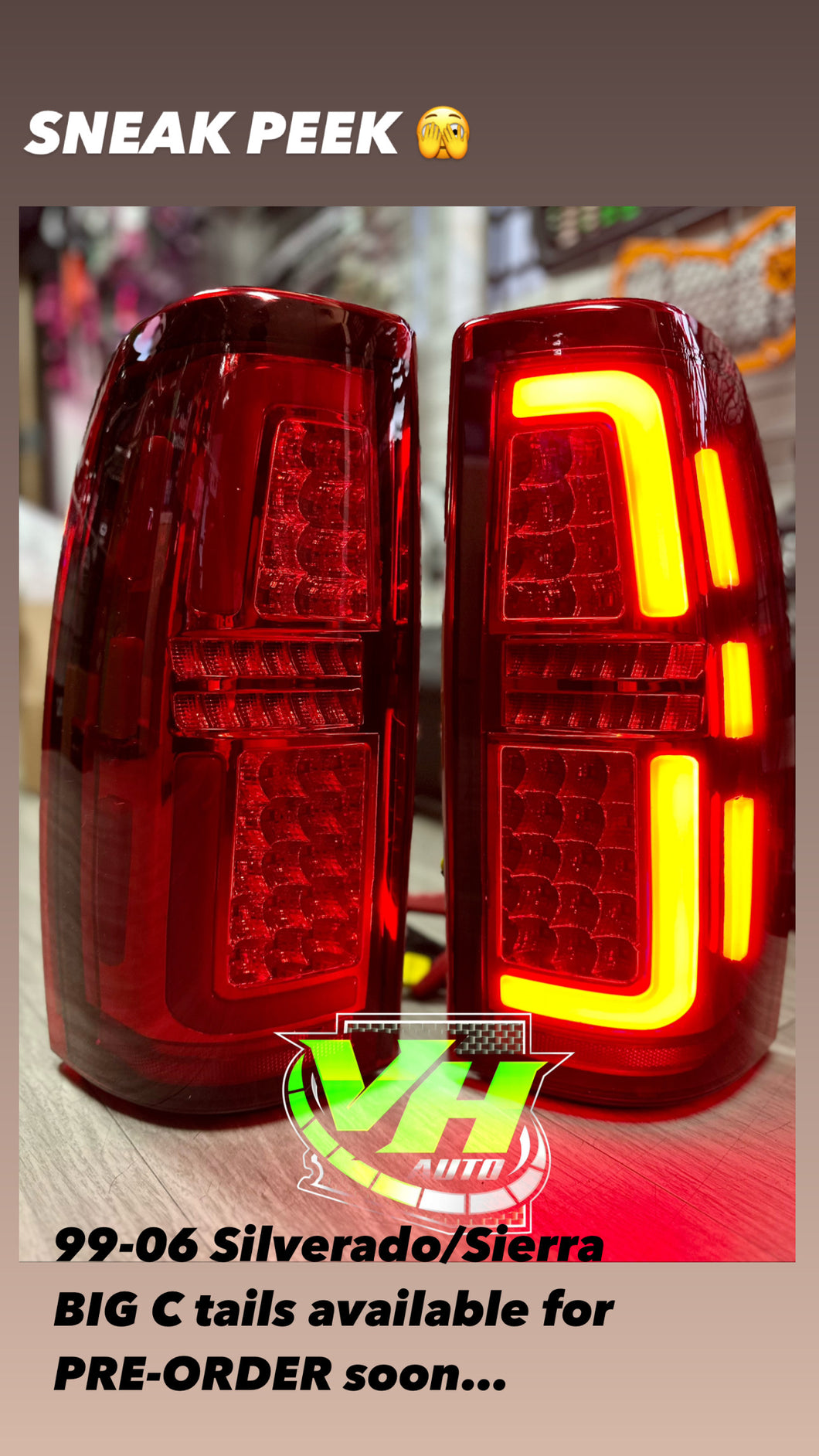 1999-2006 Chevy Silverado GMC Sierra LED “Big C” Bar Tail Lamps