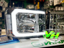 Cargar imagen en el visor de la galería, 07-13 GMC Sierra LED DRL &quot;BIG C” Bar Reflector Headlamps
