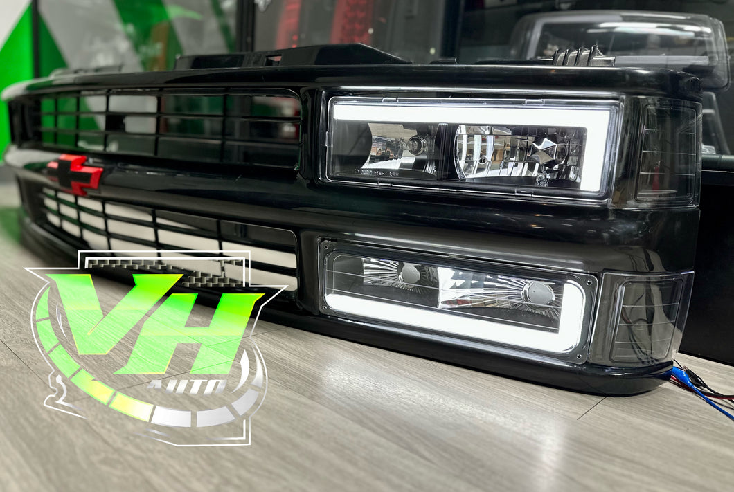 88-98 Chevy Silverado Tahoe Blazer, GMC Sierra Yukon LED “BIG C”  Bar Headlights