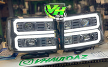 Load image into Gallery viewer, 07-13 GMC Sierra LED DRL &quot;Double C Bar” Projector Headlamps
