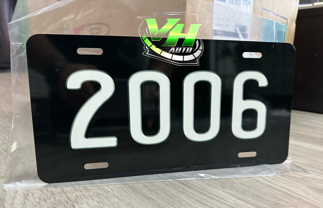 Custom “YEAR” License Plates