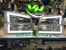 Load image into Gallery viewer, 2003 - 2006 Chevy Silverado LED DRL &quot;BIG C” Bar Headlamps
